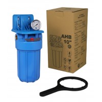 Магистральный фильтр с манометром Aquafilter FH10B1-B-WB